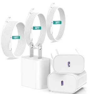 iPhone 16 15 Charger Fast Charging 20W USB C Wall Charger Block with 3 Pack